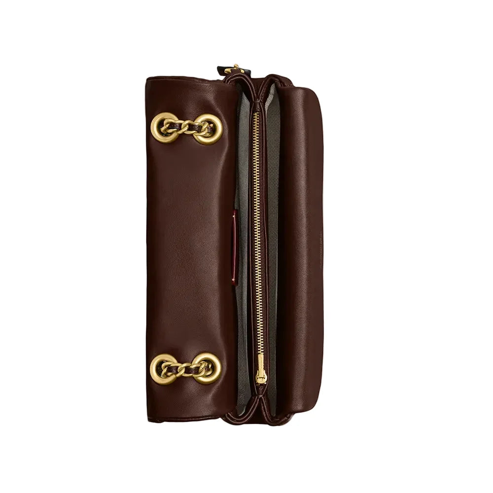 The Tabby Shoulder Bag 26 With Pillow Quilting- Brass/Maple