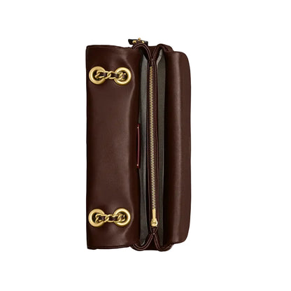 Tabby Shoulder Bag 20 With Pillow Quilting- Brass/Maple