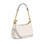 Teri Shoulder Bag In Signature Canvas - Gold/White