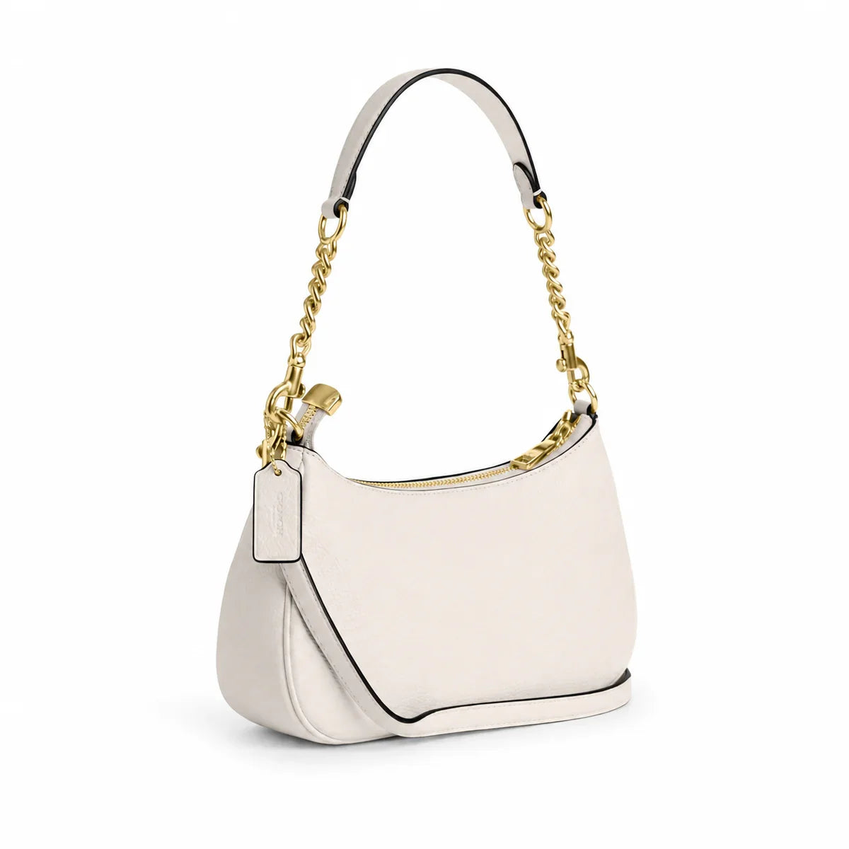 Teri Shoulder Bag In Signature Canvas - Gold/White
