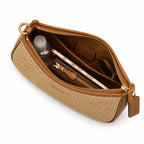 Teri Shoulder Bag in Straw - Brass/Natural