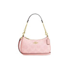 Teri Shoulder Bag In Signature Canvas  - Gold/Powder Pink