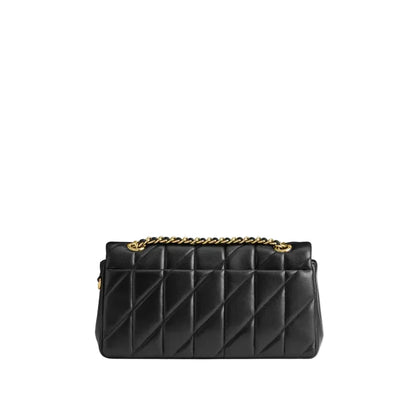 Tabby Shoulder Bag 20 With Pillow Quilting - Brass/Black