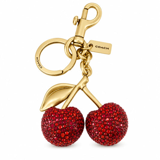 Crystal Cherry Bag Charm