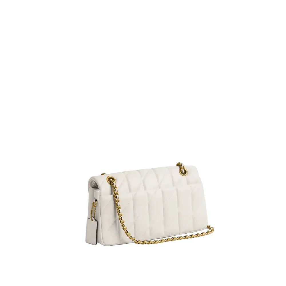 Tabby Shoulder Bag 26 With Pillow Quilting- Brass/Chalk