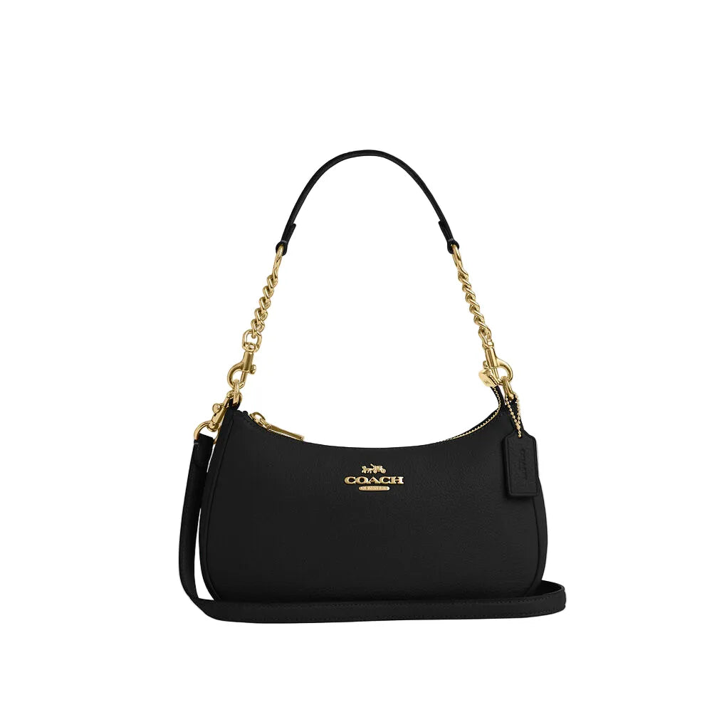 Teri Shoulder Bag In Signature Canvas - Gold/Black
