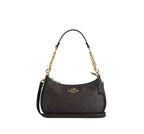 Teri Shoulder Bag In Signature Canvas  - Walnut