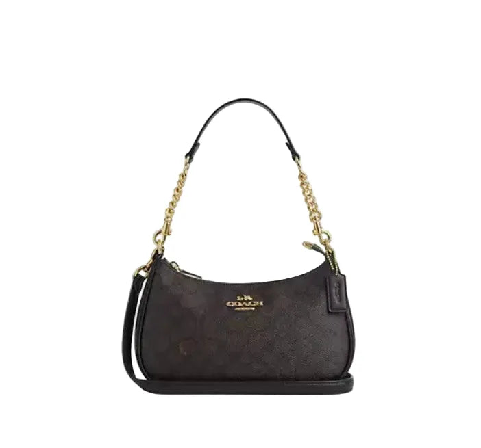 Teri Shoulder Bag In Signature Canvas  - Walnut
