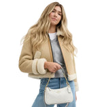 Teri Shoulder Bag In Signature Canvas - Gold/White